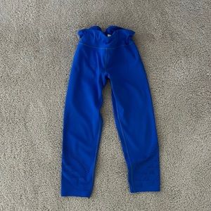 Blue Athleta Girl Leggings with Cutout Designs